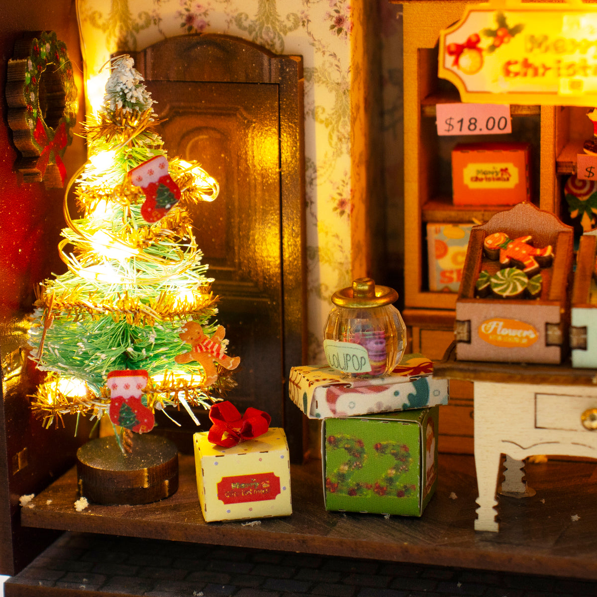Enchanted Christmas Cottage de Hongda, detalle de la miniatura