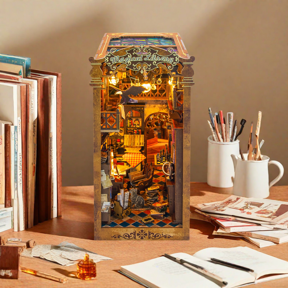 Magical Library de Hongda, en una escena ambientada