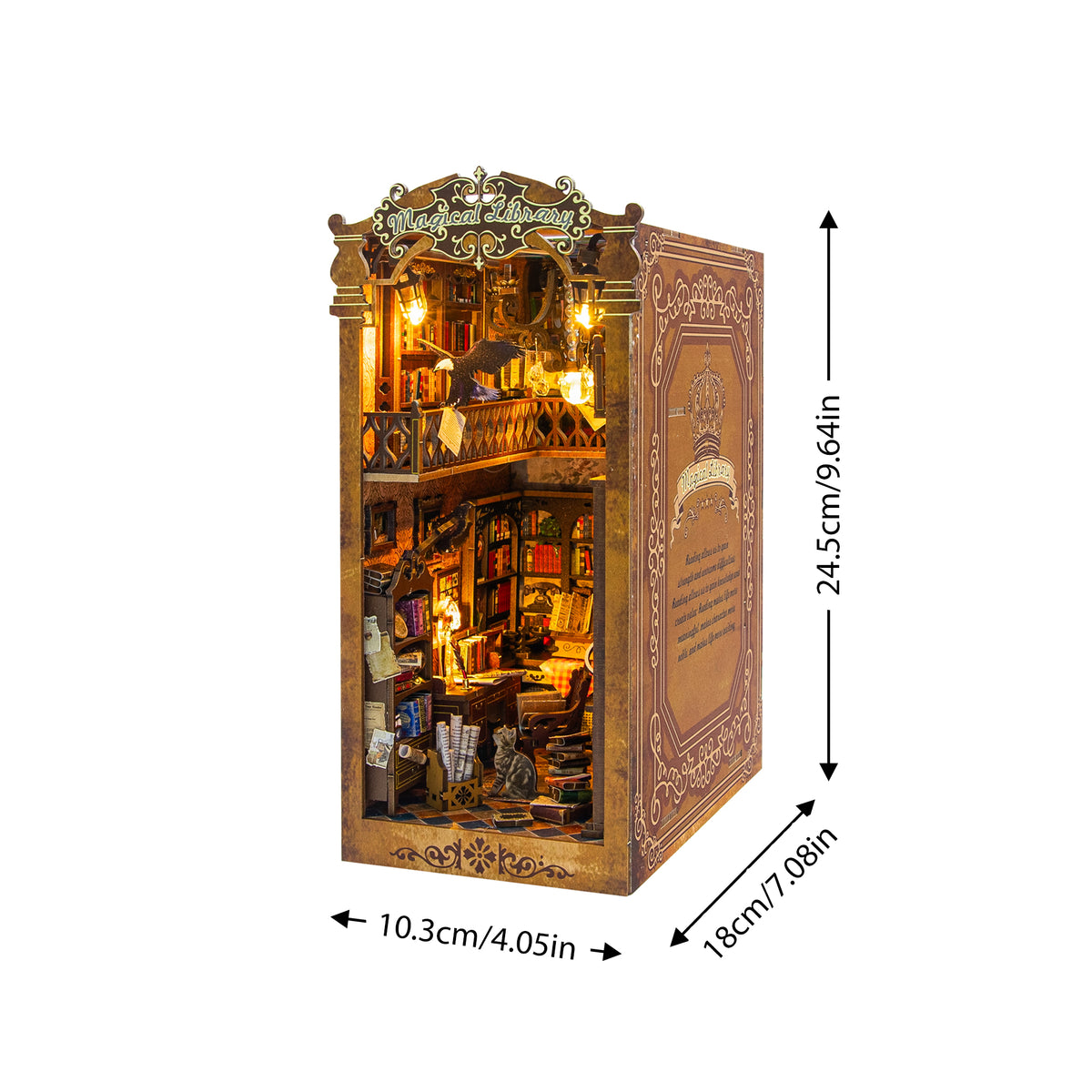 Magical Library de Hongda, dimensiones del modelo montado