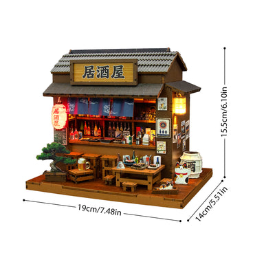 Izakaya de Hongda, dimensiones del modelo montado