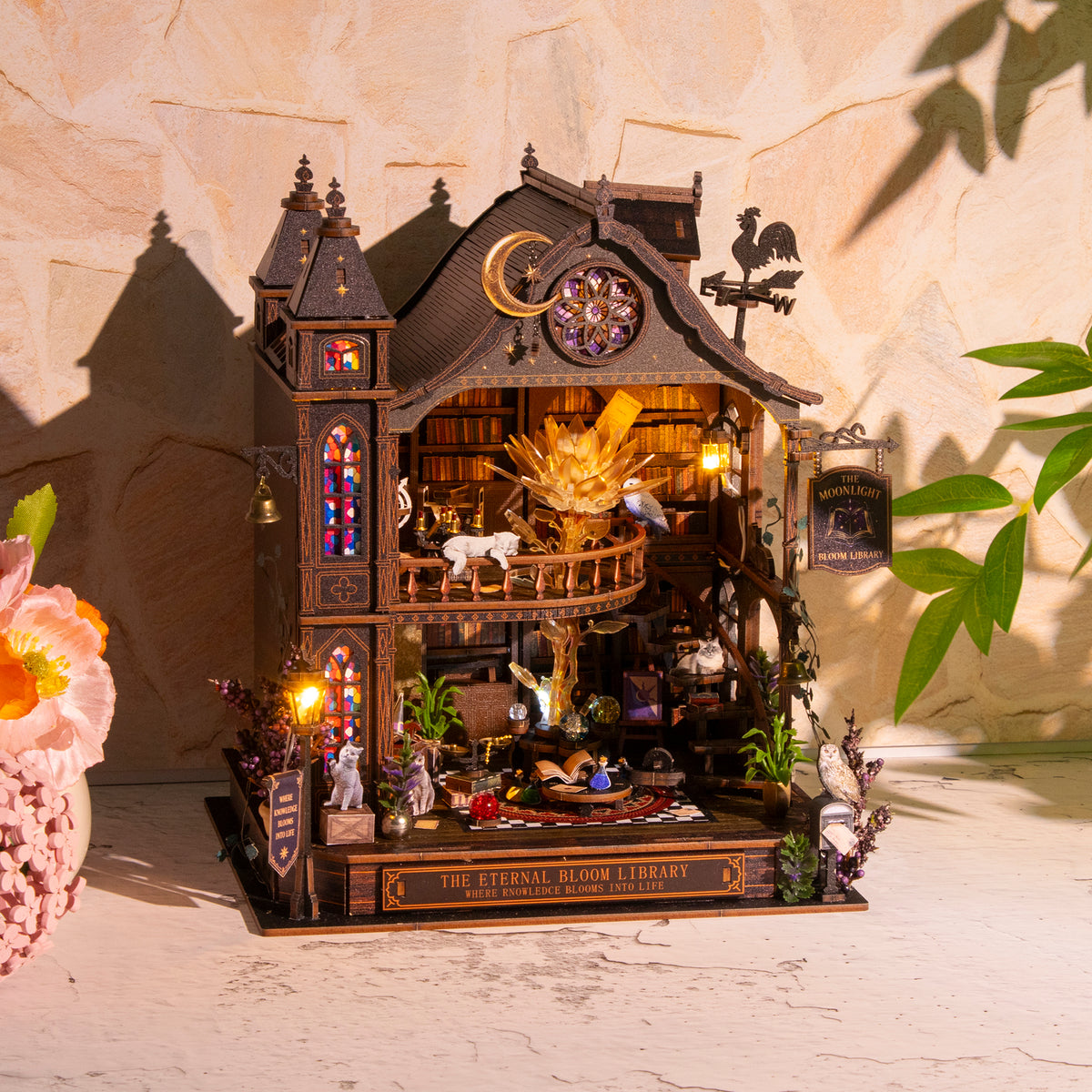 
The Eternal Bloom Library de Hongda, en una escena ambientada