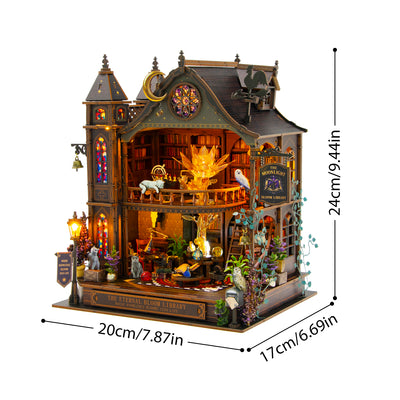 The Eternal Bloom Library de Hongda, dimensiones del modelo montado