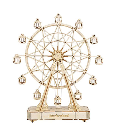 Ferris Wheel Music Box completa vista de frente sobre fondo blanco.