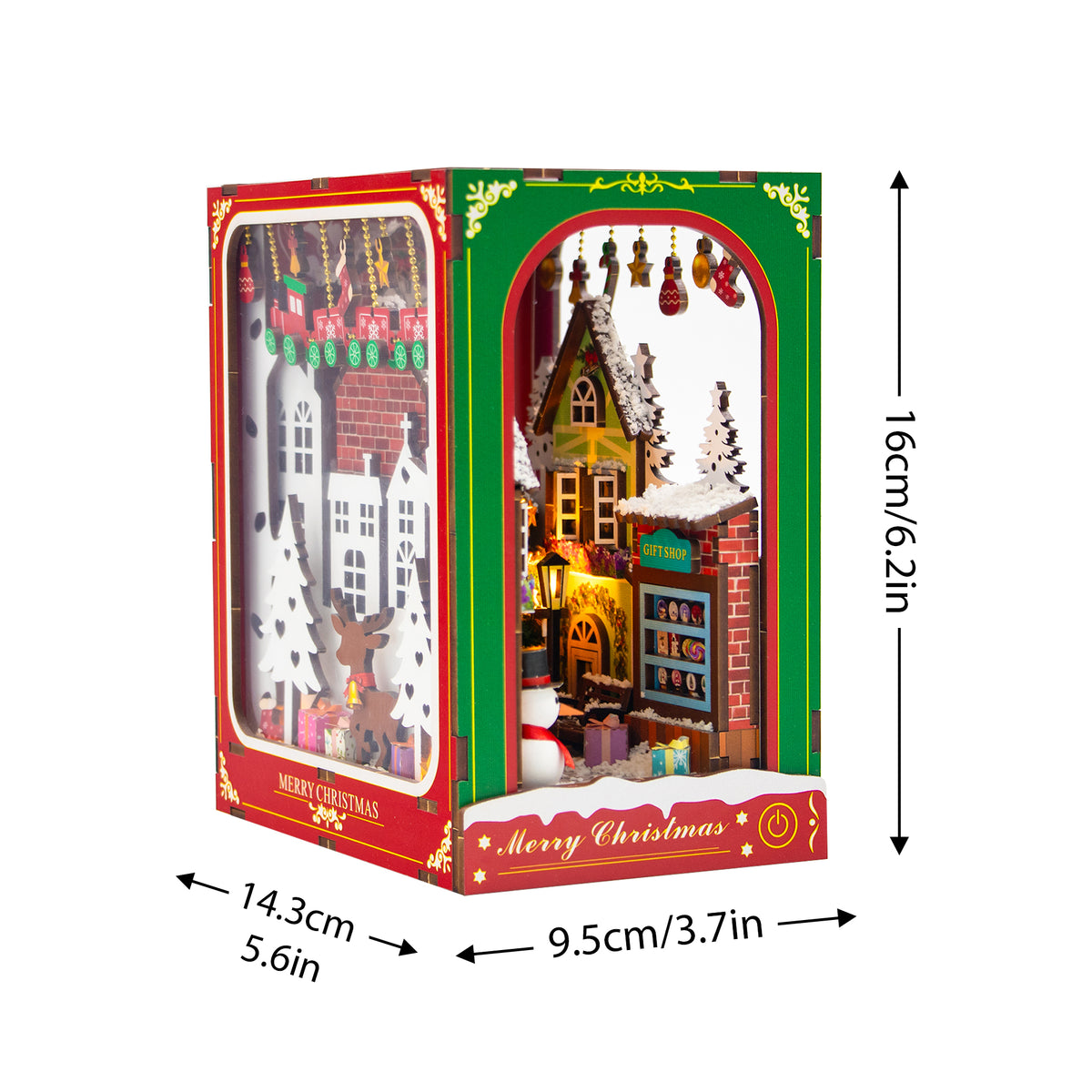 Winter of Christmas de Hongda, dimensiones del modelo montado