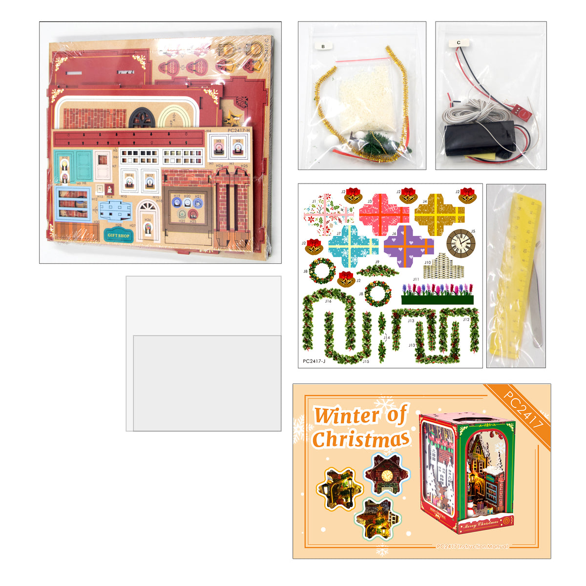 Winter of Christmas de Hongda, materiales y contenido del kit