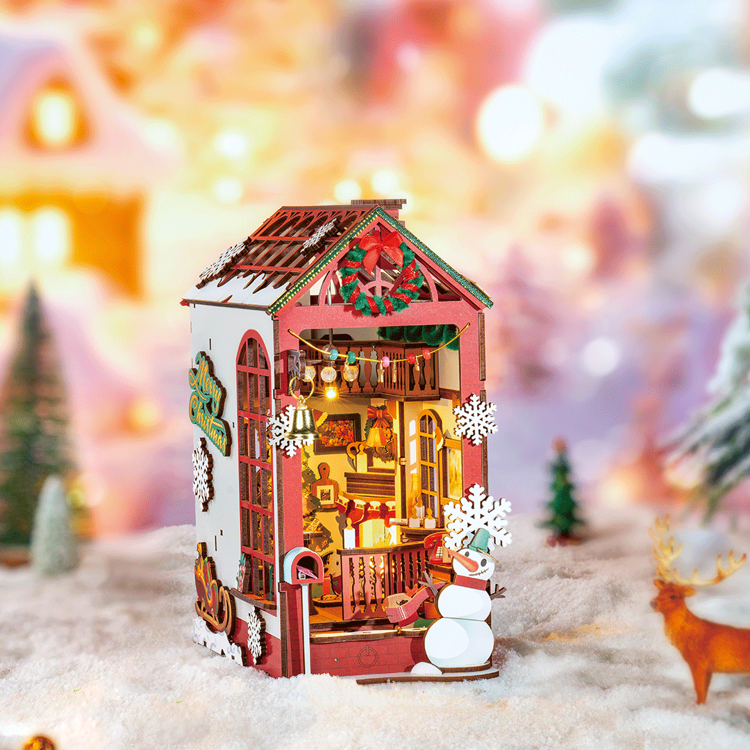 
Christmas Indoor Scene ambientada sobre nieve decorativa